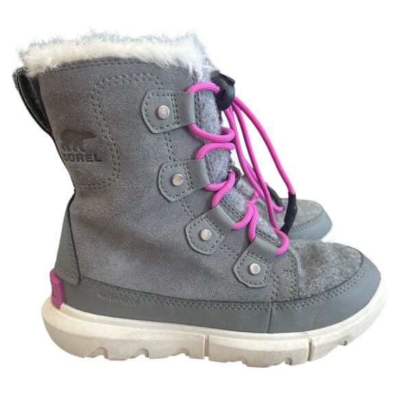 SOREL Kids Explorer Lace Winter Boot 1 - Picture 1 of 8